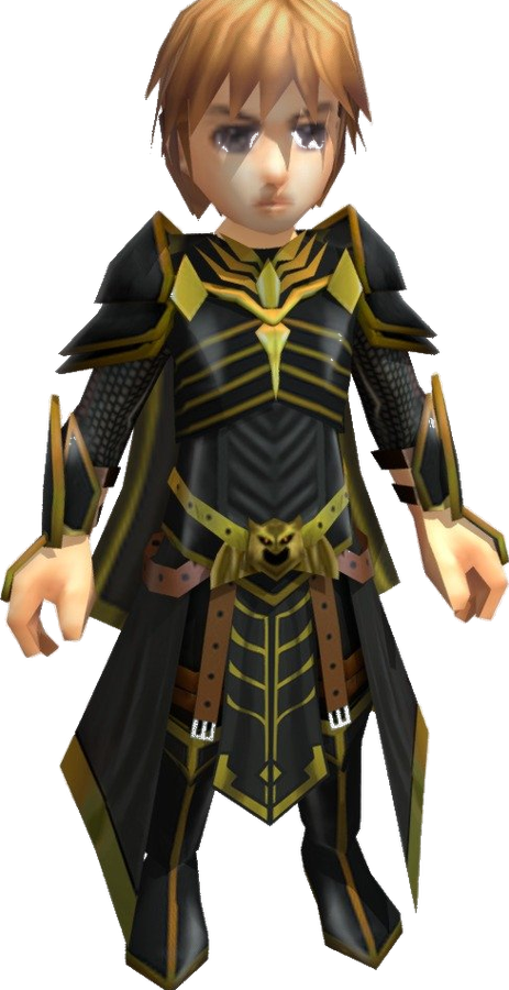 Black and gold GODZ WAR character